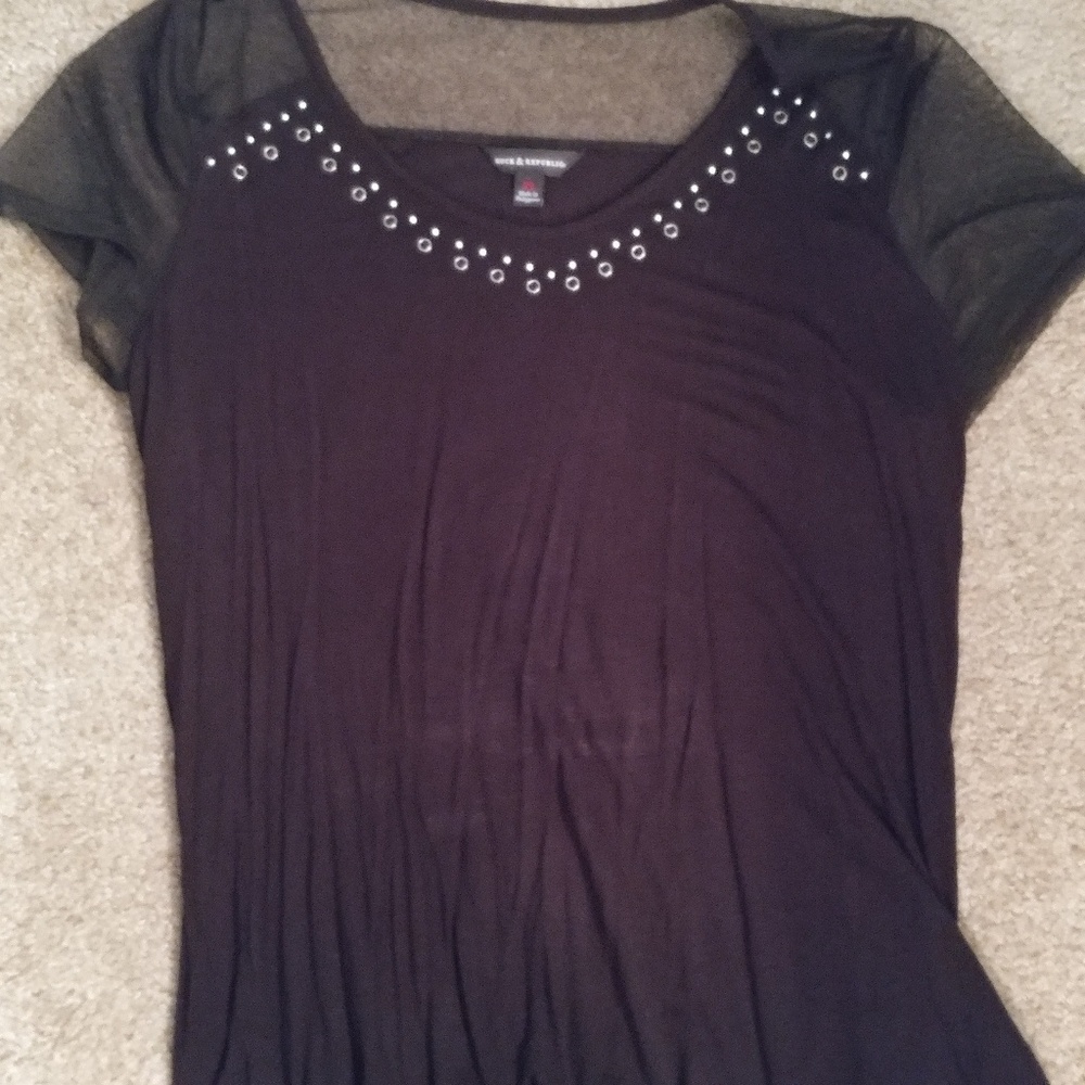 Sheer black top